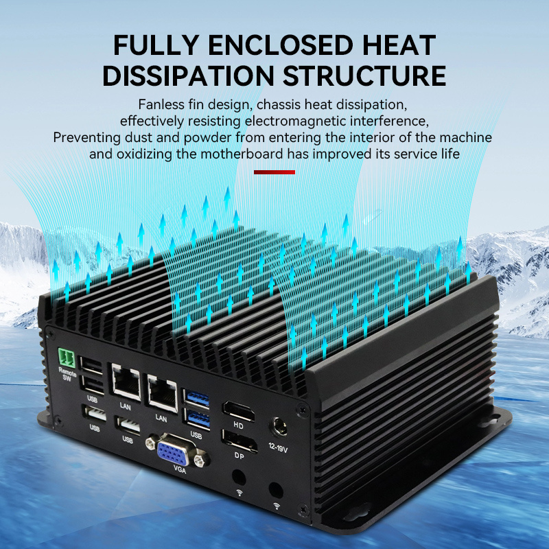 Fanless Industrial Pc Rs485 Core I7 - Dört Çekirdekli N95 N97 Mini Bilgisayar