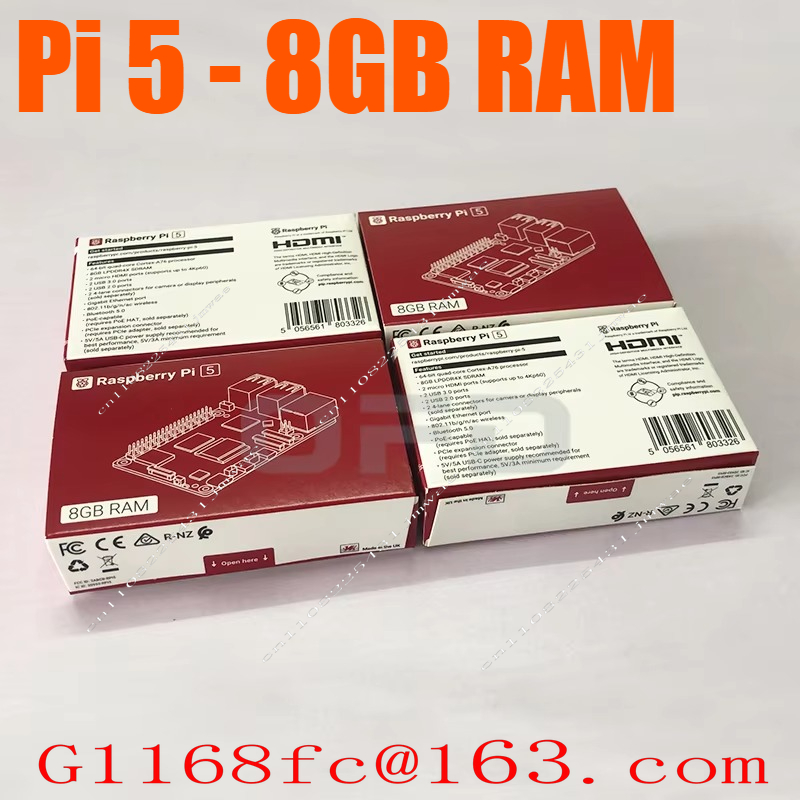 Raspberry Pi 5 8Gb Board - Pi 5 2GB/4GB/8GB Bellek Geliştirme Kartı