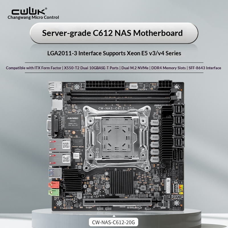 C612 LGA 2011-3 Xeon X99 Anaka - Nas Motherboard 8 Sata Mini Itx incelemesi ve fiyatı