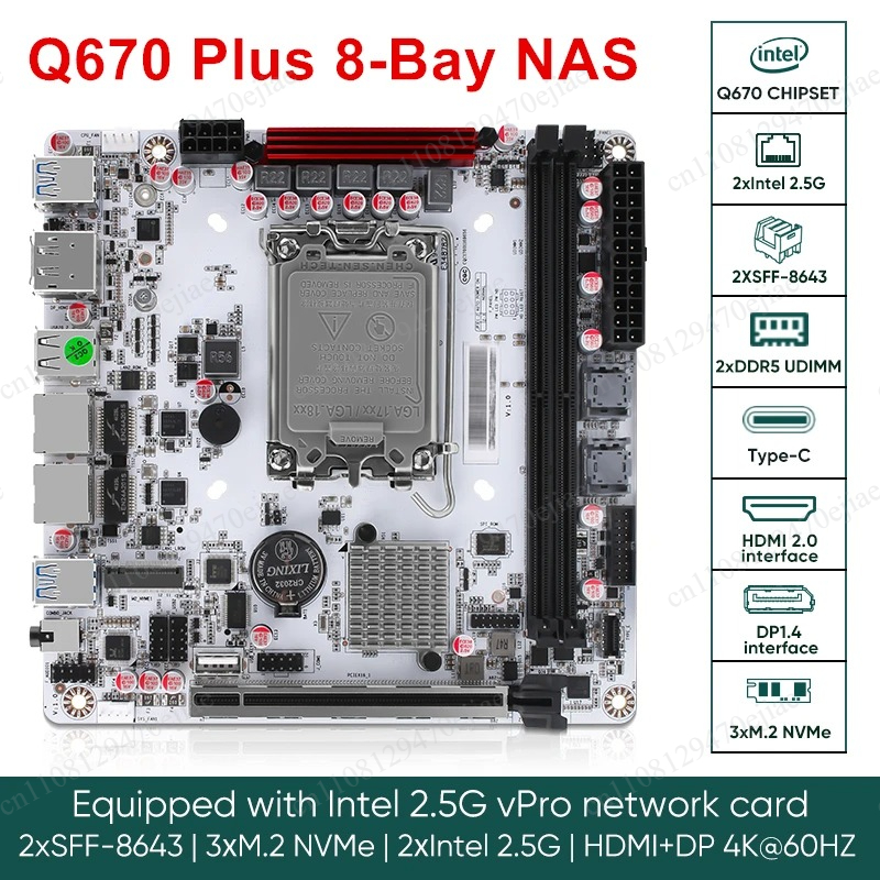 Q670 Mini-ITX NAS Anakart |    - Nas Motherboard 8 Sata Mini Itx incelemesi ve fiyatı