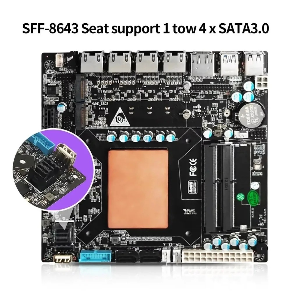 11. Nesil Intel Core i7 1165G7 - Nas Motherboard 8 Sata Mini Itx incelemesi ve fiyatı