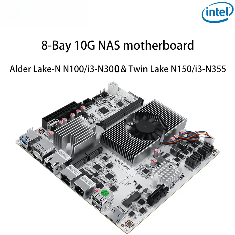 8 Bölmeli 10G NAS Anakart Inte - Nas Motherboard 8 Sata Mini Itx incelemesi ve fiyatı