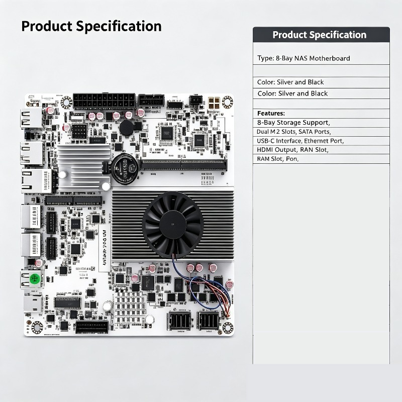Mini ITX NAS Anakartı, N150/N3 - Nas Motherboard 8 Sata Mini Itx incelemesi ve fiyatı