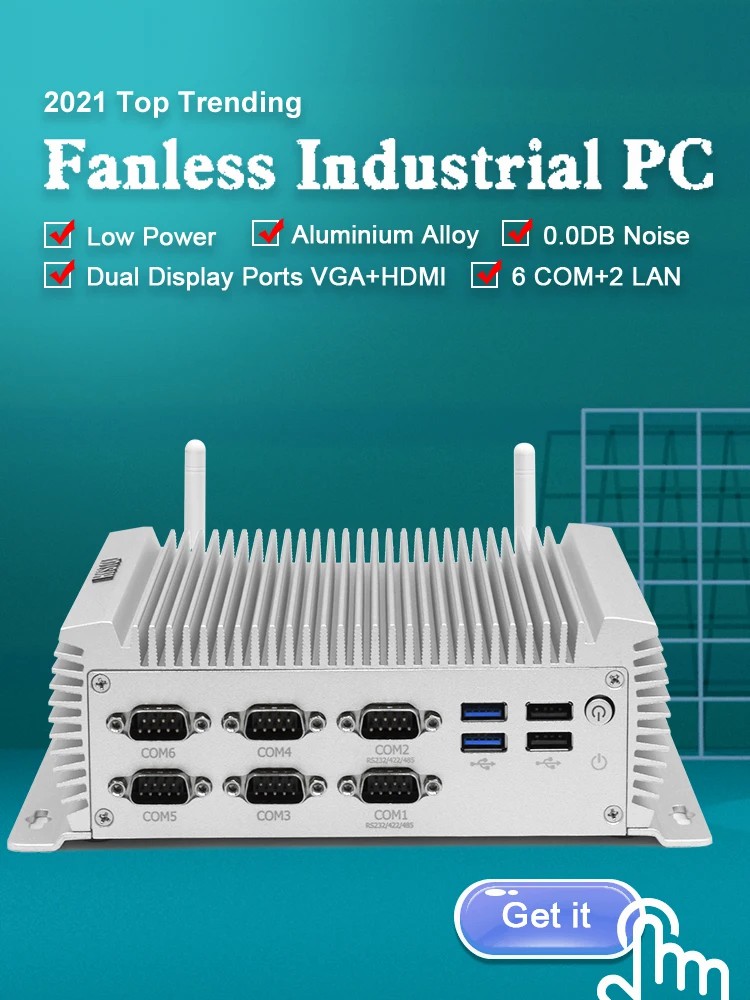 Endüstriyel PC fansız mini bil - Fanless Industrial Pc Rs485 Core I7 incelemesi ve fiyatı