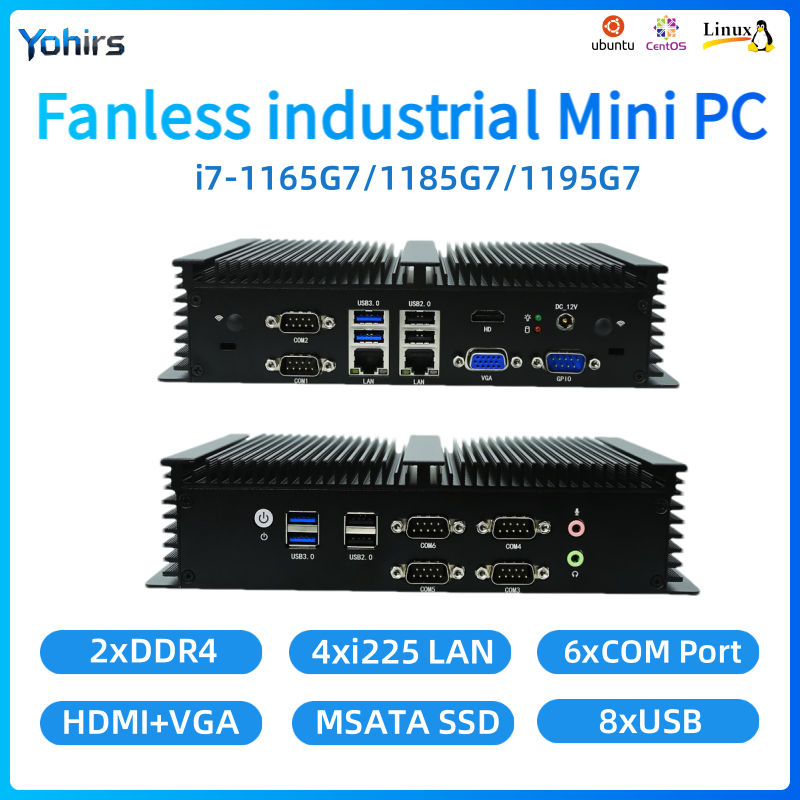 Fansız Gömülü Bilgisayar Intel - Fanless Industrial Pc Rs485 Core I7 incelemesi ve fiyatı