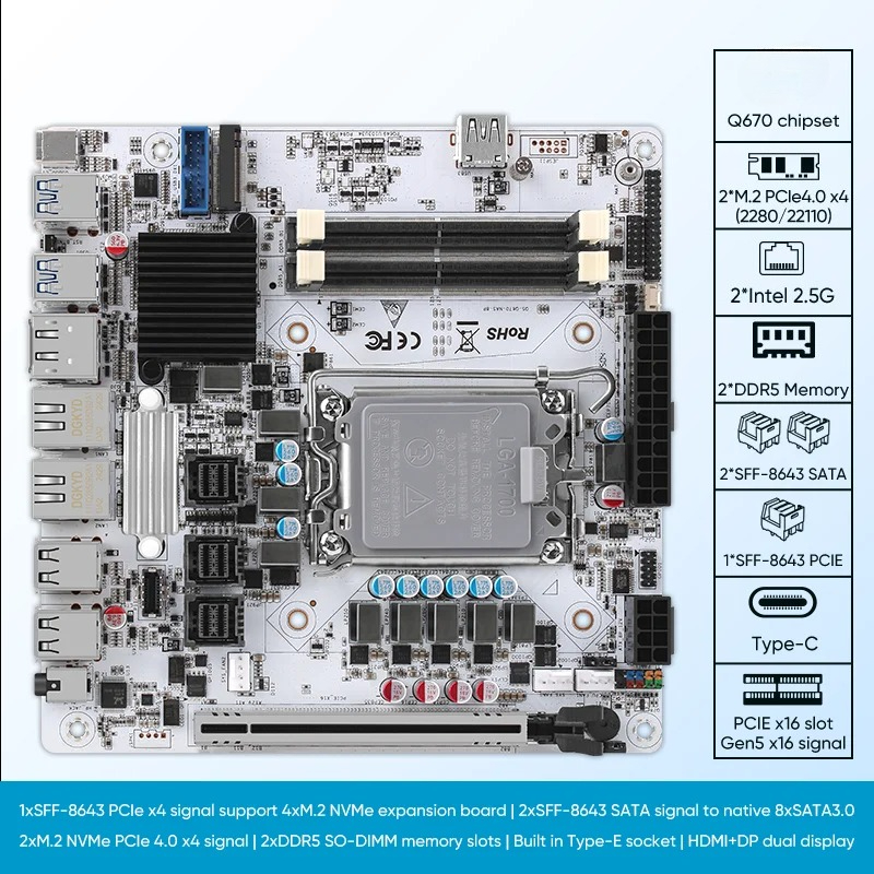 12/13/14. Nesil Nas Anakart Q6 - Lga1700 Itx Motherboard Ddr5 incelemesi ve fiyatı