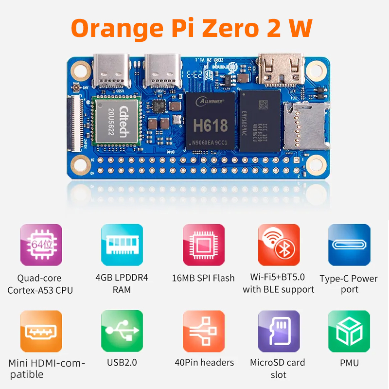 Orange Pi Zero 2W 4GB 2GB 1.5G - Rockchip Rk3588 Development Board incelemesi ve fiyatı