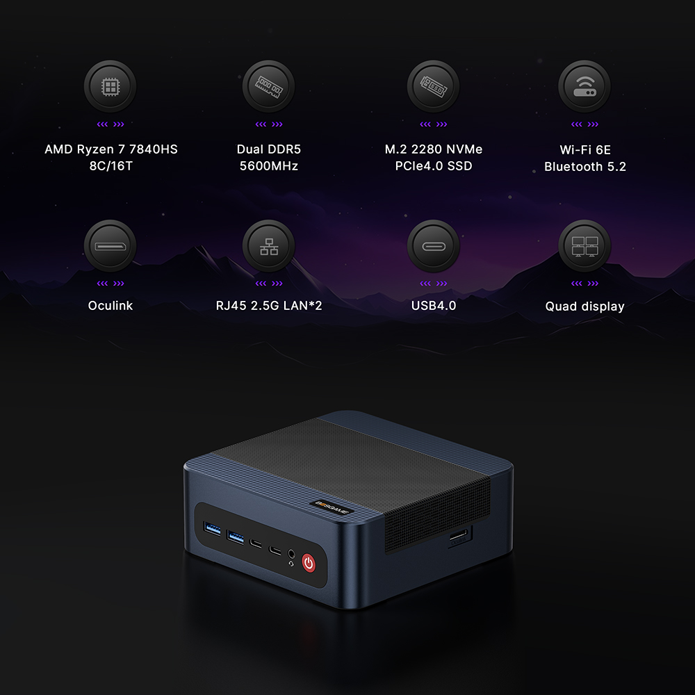 BOSGAME M4 Neo Mini Bilgisayar - Amd Ryzen 7 7840Hs Mini Pc incelemesi ve fiyatı